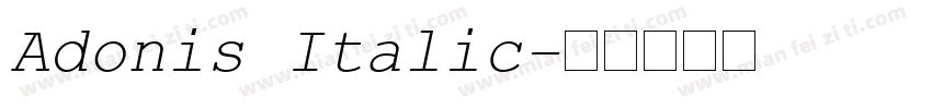 Adonis Italic字体转换